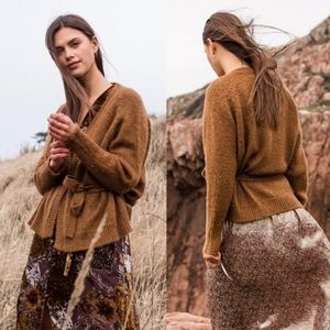 Louise Misha Samona Spicy Alpaca Wool Blend Wrap Cardigan. Size 36